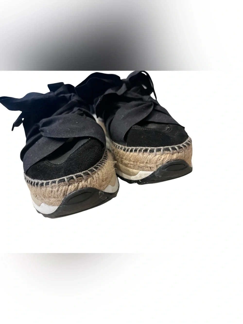 Free People Chapmin Espadrille Black Sneaker Sz 10